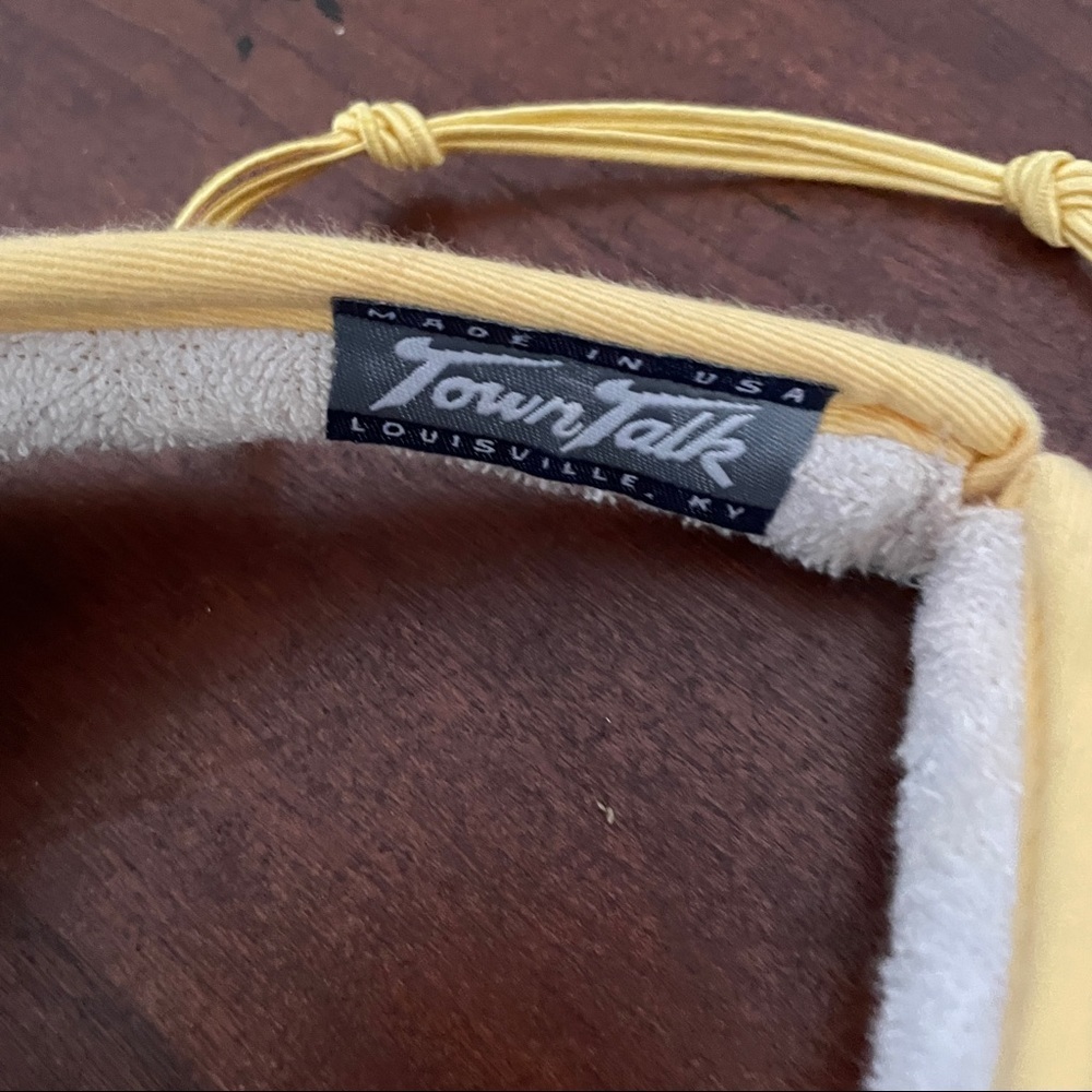 Vintage Wilmington Country Club Visor Yellow Fabric 80s Terrycloth Preppy Golf - Picture 13 of 13